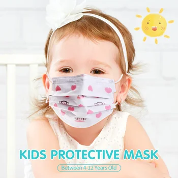 10-100buc Copii de Unică folosință, Măști de Față 3 Strat Non-țesute Masti de Praf în condiții de Siguranță Respirabil Copil de Gura Masca de Desene animate Mascarilla Infantil
