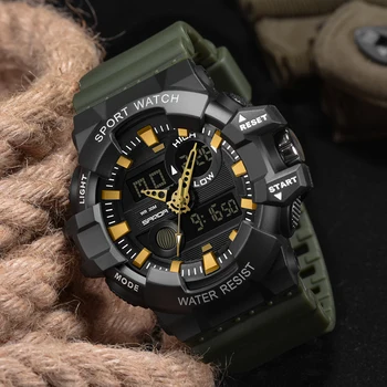 SANDA Sport pentru Bărbați Ceasuri de Lux LED Digital Militare Cuarț Ceas pentru Bărbați Impermeabil G Stilul Ceasuri relogio masculino Ceas