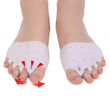 2 buc din Silicon Confortabil Tep Separator de Deget de la picior Bretele 5-găuri Hallux Valgus Îndreptat Ortodontic Picior Deget de la picior Bretele Pentru Ingrijirea picioarelor