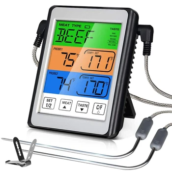 Digital Termometru de Carne, Dual Sonda Termometru de Bucatarie pentru Grill cu Alimente de Gătit Termometru pentru BARBECUE