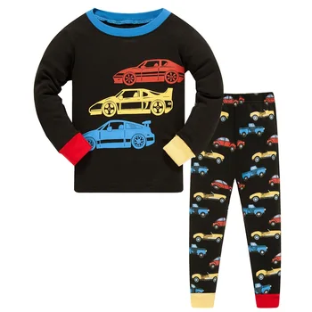 De Anul nou pentru Copii Pijamale Băiat de Bumbac, Pijamale Desene animate cu mâneci lungi de iarnă acasă haine Copii Baieti Homewear de Toamna pentru copii Pijamale