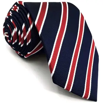 G04 Albastru Rosu cu Dungi Set Cravate de Mătase Clasic Cravate pentru Bărbați Nunta Extra Lungi Dimensiune Accesoriu Batista Petrecere