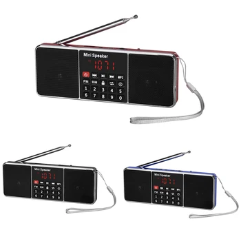 L-288 Portabil Radio FM Difuzor Music Player Cu Card TF USB Disk de Intrare Ecran LCD Difuzoare