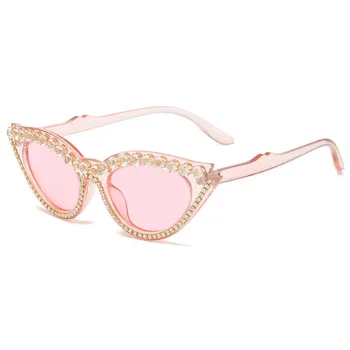 Personalitate Ochi de Pisică Diamond ochelari de Soare Femei Cristal de Lux Ochelari de Soare UV400 Femei Stras Ochelari