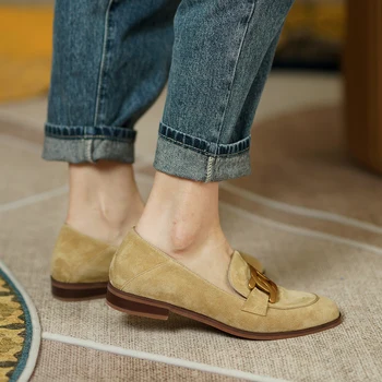 Femei pe piele de căprioară naturale din piele slip-on apartamente mocasini de agrement moale confortabil casual espadrile de înaltă calitate four season pantofi