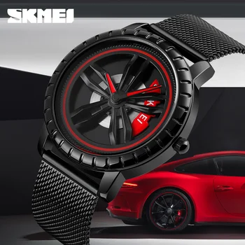 SKMEI Mens Ceasuri Top Brand Auto de Lux Roata Rotativ Cadran Creative Ceasuri Impermeabil Cuarț Om Încheietura Ceas Relogio Masculino