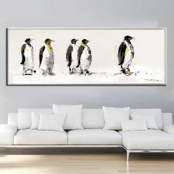 Animal minunat Peisaj Panza Pictura Pinguini Digitale de Imprimare Poster pentru Camera de zi de Decorare Perete Panza Art Decor Acasă Cadou