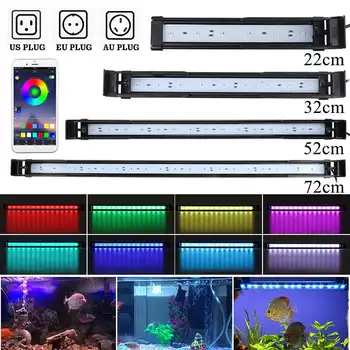 Acvariu de Pescuit de Iluminat cu LED bluetooth APP Controller Rezervor de Pește Lumina pentru Acvariu AC110V-240V 22-72cm