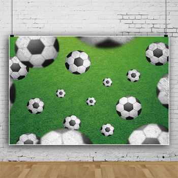 Laeacco de fotbal de Fotbal Pășuni Băiat Ziua de nastere Fundaluri Foto pentru Studio Foto Personalizate Fundaluri de Fotografie Decorare