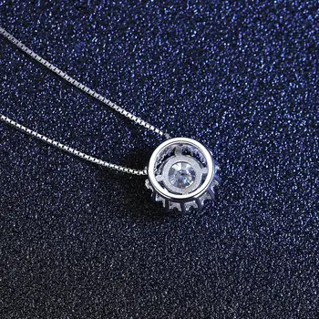 PAG&MAG de Lux 1ct VVS Moissanite Pandantiv Colier Pentru Femei 925 Sterling de Argint Colier Bijuterii Fine Cadouri