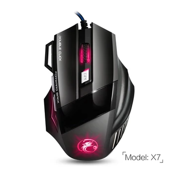 X7 USB Jocul Mouse-ul Sunetul prin Cablu Optic Colorat Esport Gaming Mouse-ul cu 7 Taste Mouse Tastaturi de Calculator Accesorii DJA88