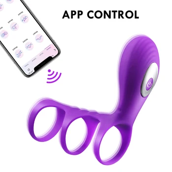 APP de Control Vibratoare Penis Inel Vibrator Intarziere Ejaculare Penis Inel Clitoris, punctul G Stimulator Jucarii Sexuale Pentru cupluri Sex Produs