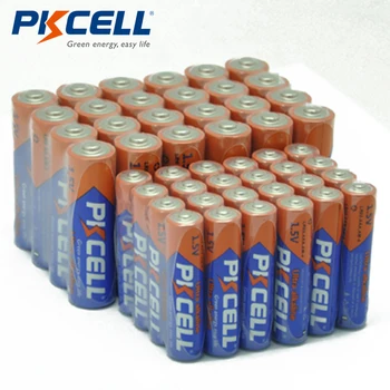 (40 Bucată combo pack) PKCELL 20PC AAA LR03 AM4 E92 20PC LR6 AM3 E91 MN1500 Baterie Alcalină AA de 1,5 V pentru termometru Electronic
