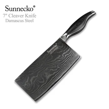 Sunnecko 6pcs Oțel Damasc Cuțite Seturi de Bucătar Bucătar Carne de Utilitate Pâine Santoku Decojit Cleaver Slicer Nakiri Bucatarie Cuțit Set