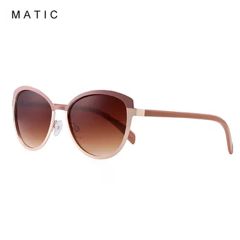 MATIC Retro Aviației de Conducere Auto ochelari de Soare Pentru Femei de Înaltă Calitate de Epocă Doamnelor Machiaj Ochelari de Aur Brun Rame Metalice Oculos