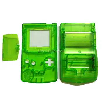 Fierbinte Clar de Culoare Verde, Coajă de Locuințe Acoperire Pentru NintendoGBC GameBoyColor Reparații Parte Baiat Acoperi Shell w Limitat Culoare Lentile Butoane
