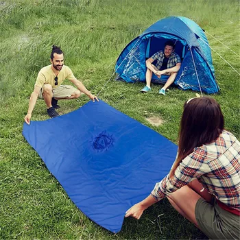 3-în-1 Travel Poncho Impermeabil Adăpost de Soare Camping Mat în Exterior 210T Poliester Haina de Ploaie Adăpost Rucsac Acoperi pelerina de ploaie