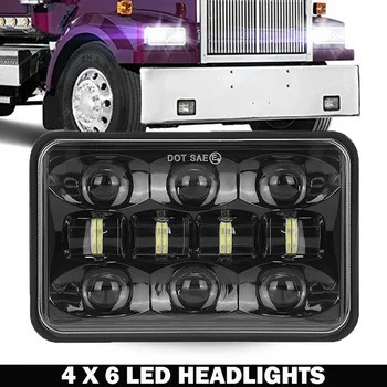 Masina Modificat Faruri Auto Lumini cu LED-uri de 120 de Wați Pătrat 5 Cm (4X6) a CONDUS Camion Faruri Universal