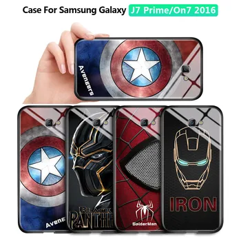 De Lux Capac Sticla Pentru Samsung Galaxy J7 Prim-J5 Prim-J2 Prim Supereroi Marvel, Spiderman, Ironman Caz De Telefon