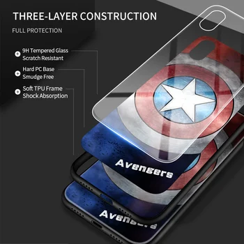 De Lux Capac Sticla Pentru Samsung Galaxy J7 Prim-J5 Prim-J2 Prim Supereroi Marvel, Spiderman, Ironman Caz De Telefon