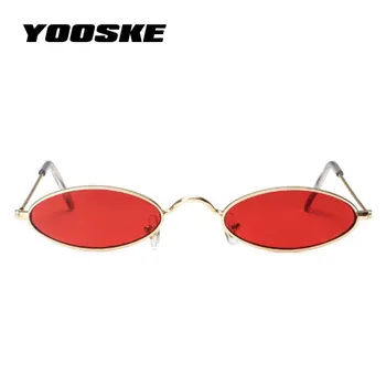YOOSKE Oval ochelari de Soare pentru Femei Brand de Lux de Designer 90 Ochelari de Soare Retro Galben Negru Ochelari de Accesorii de Moda