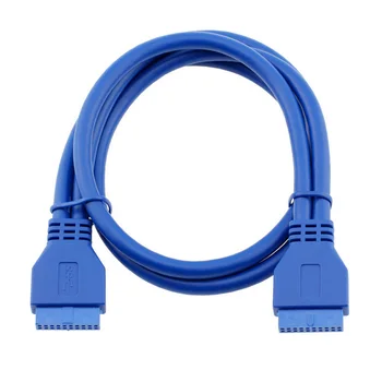 50cm USB 3.0 20pin Placa de baza Placa de baza 20 pini de sex Feminin la femei F/F Antet Adaptor Cablu de Extensie