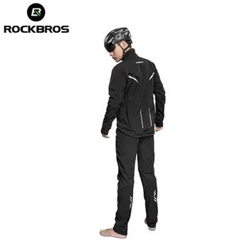 ROCKBROS Ciclism Biciclete Biciclete Geaca cu maneci Lungi Pantaloni Seturi de Iarna Termice Jersey Fleece Windproof Reflectorizante Sport Îmbrăcăminte