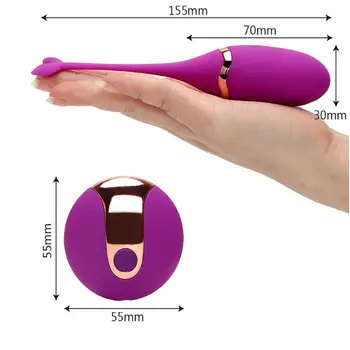 Vibrator Kegel Mingea Vibratoare Ou fără Fir Control de la Distanță Jucarii Sexuale pentru Femei pentru Exercitii Vaginale Multispeed USB Reîncărcabilă