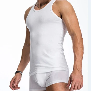2020 Vara Barbati din Bumbac Confortabil Maieu Barbati Topuri fără Mâneci Tricou Casual Lenjerie de corp de sex Masculin Musculare Vesta Sport îmbrăcăminte pentru om