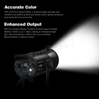 Godox SL150II SL-150W II Video cu LED 150W Lumina Bowens Muntele 5600K lumina Zilei Echilibrat Wireless 2.4 G X Sistem pentru Camera Interviu
