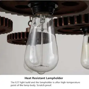 Retro pandantiv lampă Fier de Prindere LED Lampă de Plafon Industriale Candelabru E27 Iluminat Interior pentru Loft Bar Steampunk corp de iluminat