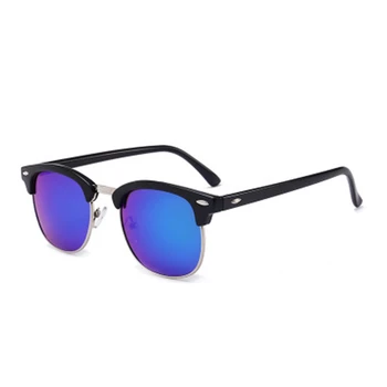 Metal Jumătate Cadru pentru Bărbați și Femei, ochelari de Soare UV400 Oglindă Designer de Brand Clasic Doamna Ochelari Ochelari de Plastic Acrilic