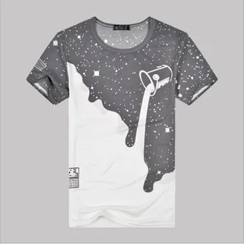 Bărbați T-shirt pentru Barbati Brand Maneca Scurta din Bumbac Lapte Print Mens T Shirt Moda 2017 3d Noi Topuri Teuri Brand de Lux Camisetas Hombre