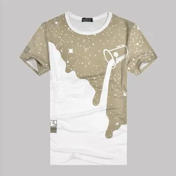 Bărbați T-shirt pentru Barbati Brand Maneca Scurta din Bumbac Lapte Print Mens T Shirt Moda 2017 3d Noi Topuri Teuri Brand de Lux Camisetas Hombre