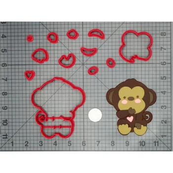 Minunat pui de maimuță forma fondant tăietori cookie butoi maimuță silueta biscuit mucegai 3D imprimate cookie timbru