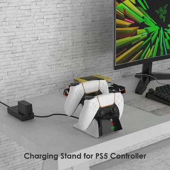 Dual Charger pentru DualSense de Încărcare Stație de Andocare cu LED Indicator NE Plug AC Adaptor pentru PlayStation 5 PS5 Wireless Controller