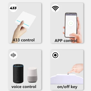 Noua WiFi+RF 433 de Control de la Distanță DIY Comutator Pentru Tuya Inteligent vfr APP AC90-250V Smart Home Automation Lucra cu Alexa de Start Google