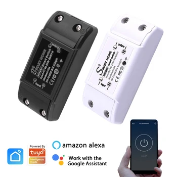 Noua WiFi+RF 433 de Control de la Distanță DIY Comutator Pentru Tuya Inteligent vfr APP AC90-250V Smart Home Automation Lucra cu Alexa de Start Google