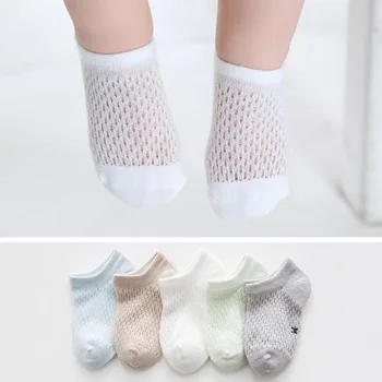 5 Perechi de Șosete pentru Copii Veri copil Copil din Bumbac Plasă de Șosete Subțiri Respirabil Băieți Fete Goale Dantela Șosete Pentru nou-Născuți sokken