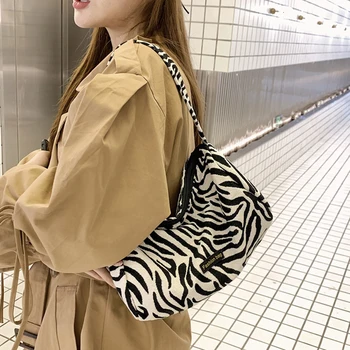 Capacitate mare model Zebra geanta de umar Femei de moda trendy casual all-meci simplu umarului axila geantă de mână, geantă de umăr