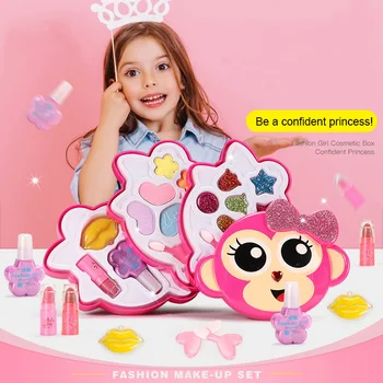 Fetele Fac Set Frumusete De Siguranță Non Toxice Alcătuiesc Kit Cu Cutie Copii Cosmetice De Jucărie Pentru Gilrs Pretinde Joc Machiaj Jucarii Pentru Fete