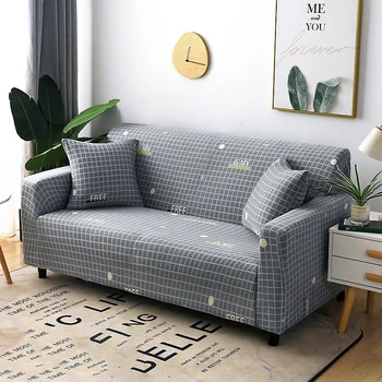 Model Grid Living canapea acasă acoperi fibre de poliester moderne elastic canapea de colt acoperi husa scaunului 1/2/3/4 scaun