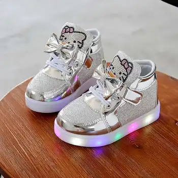 Moda Copii LED-uri Stralucitoare adidasi Noi de Primăvară Colorate intermitente de Lumină Led-uri Fete copii Pantofi Casual Baieti Pantofi cu Lumini
