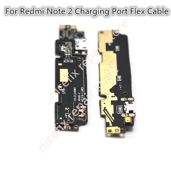 2 buc Conector Dock Port Micro USB pentru Încărcare Flex Cablu Panglică Modul + Mic Piese de schimb Pentru xiaomi redmi Nota 2 Nota 2