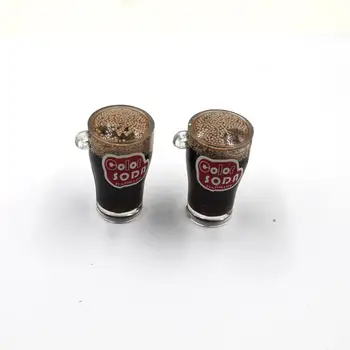 5Pcs Mini Suc Bea Cupa 3D Cabochons DIY Bijuterii Colier Farmece foarte drăguț breloc cu Pandantiv Decor Meserii DIY