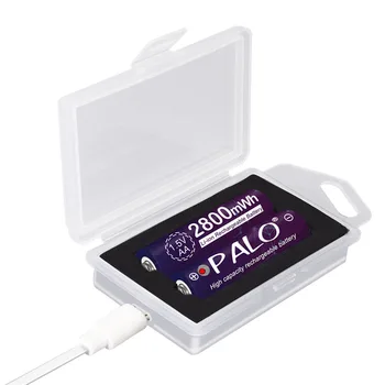 PALO 1.5 V AA baterie Li-ion 2A 1,5 V 2800mWh litiu li-ion baterie reîncărcabilă Bateria bateriile pentru termometru+incarcator USB