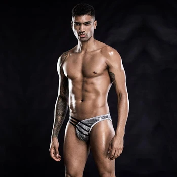 New Sosire Fierbinte de vânzare Mens-un picior gol lenjerie sexy de argint bar de Gay club show boxeri lenjerie