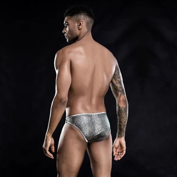 New Sosire Fierbinte de vânzare Mens-un picior gol lenjerie sexy de argint bar de Gay club show boxeri lenjerie