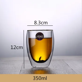 1 Buc Sticla de Apa Ceașcă de Cafea Set termorezistentă cu Perete Dublu Pahar de Bere Manual Halbă de Bere Ceai Whisky Pahare de Sticlă