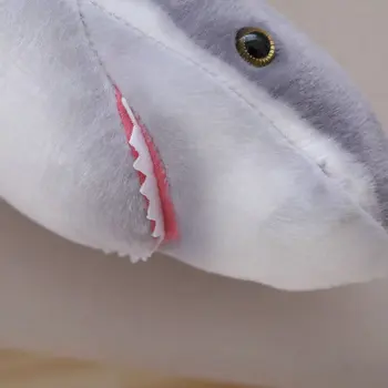 1.4 M Simulat Rechin Umplute de Animale de Mare de Pește jucării pentru Magazin de Fructe de mare Mascota de Plus Moale Papusa jucării de Ziua Ton Păpuși realiste